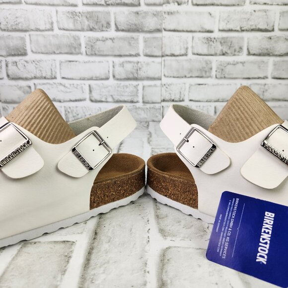 Birkenstock Milano Men\'s US 10 EU 43 White Birko-Flor 3 Adjustable Straps Sandal main image 6